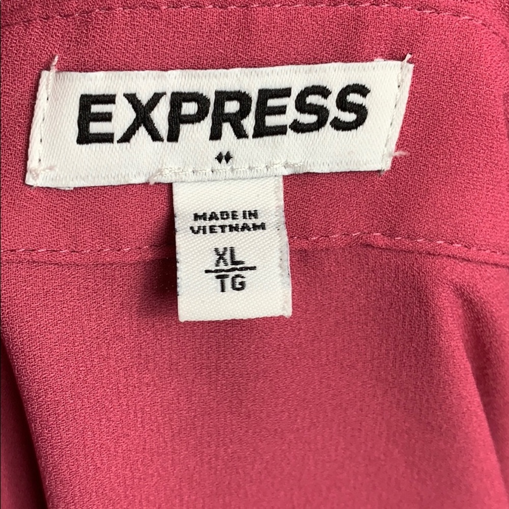 Express long sleeve mauve color w lace accent top - Picture 8 of 9